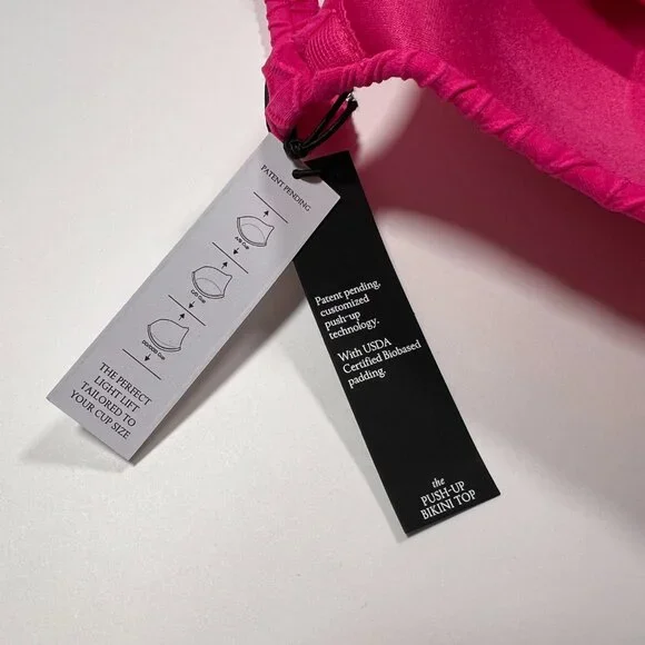 Victoria Secret 36C ICON Push Up Bikini Top Underwire Textured Pink - Picture 5 of 5